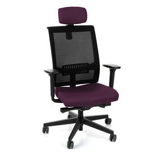 Libon BS HD kancelárska stolička s podrúčkami fialová